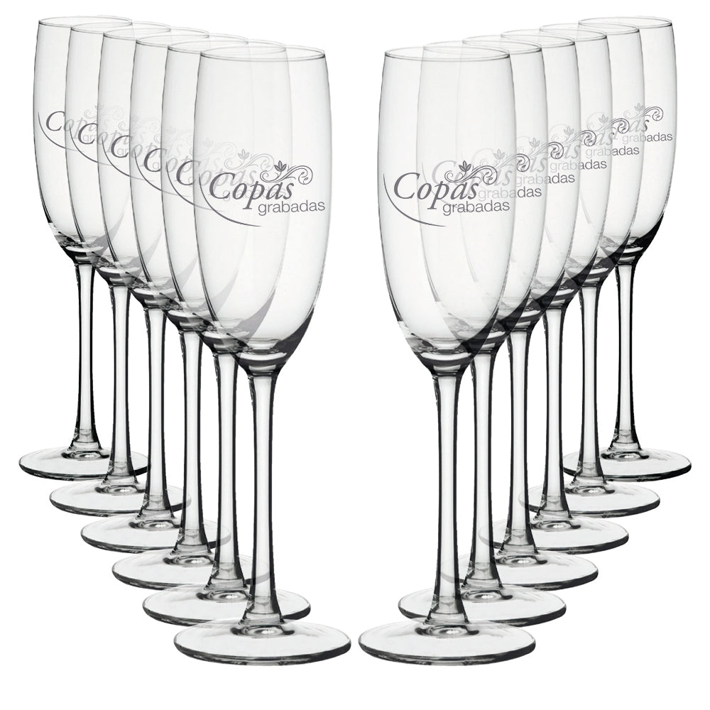 Pack de copas de cava personalizadas