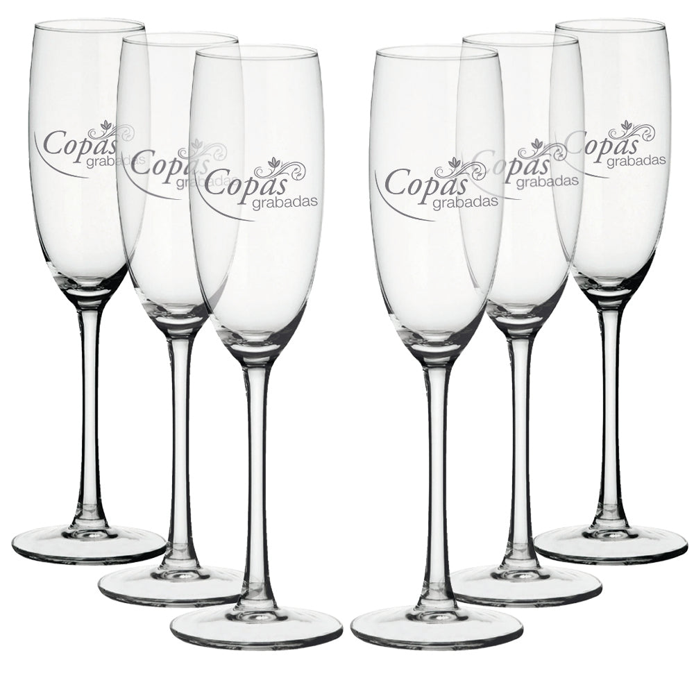 Pack de copas de cava personalizadas