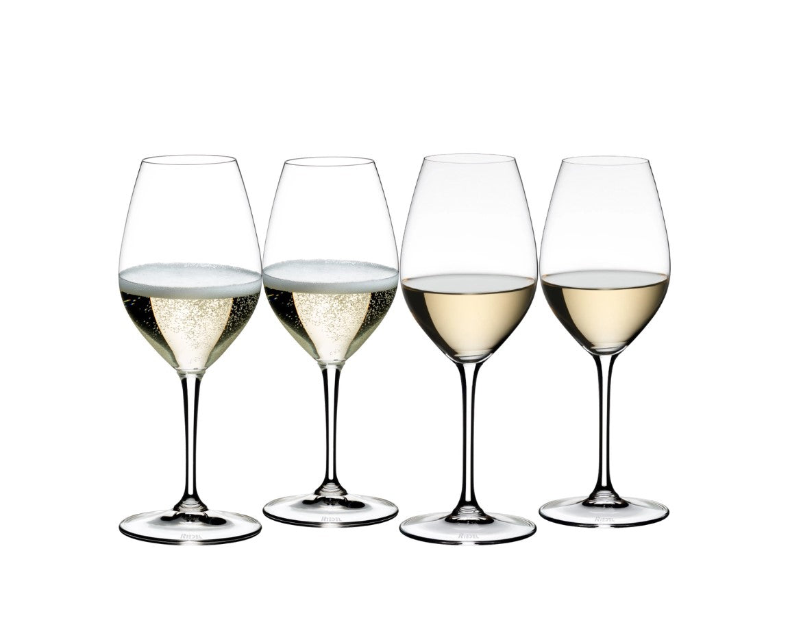 Pack de 4 copas Riedel personalizadas para vino blanco/cava