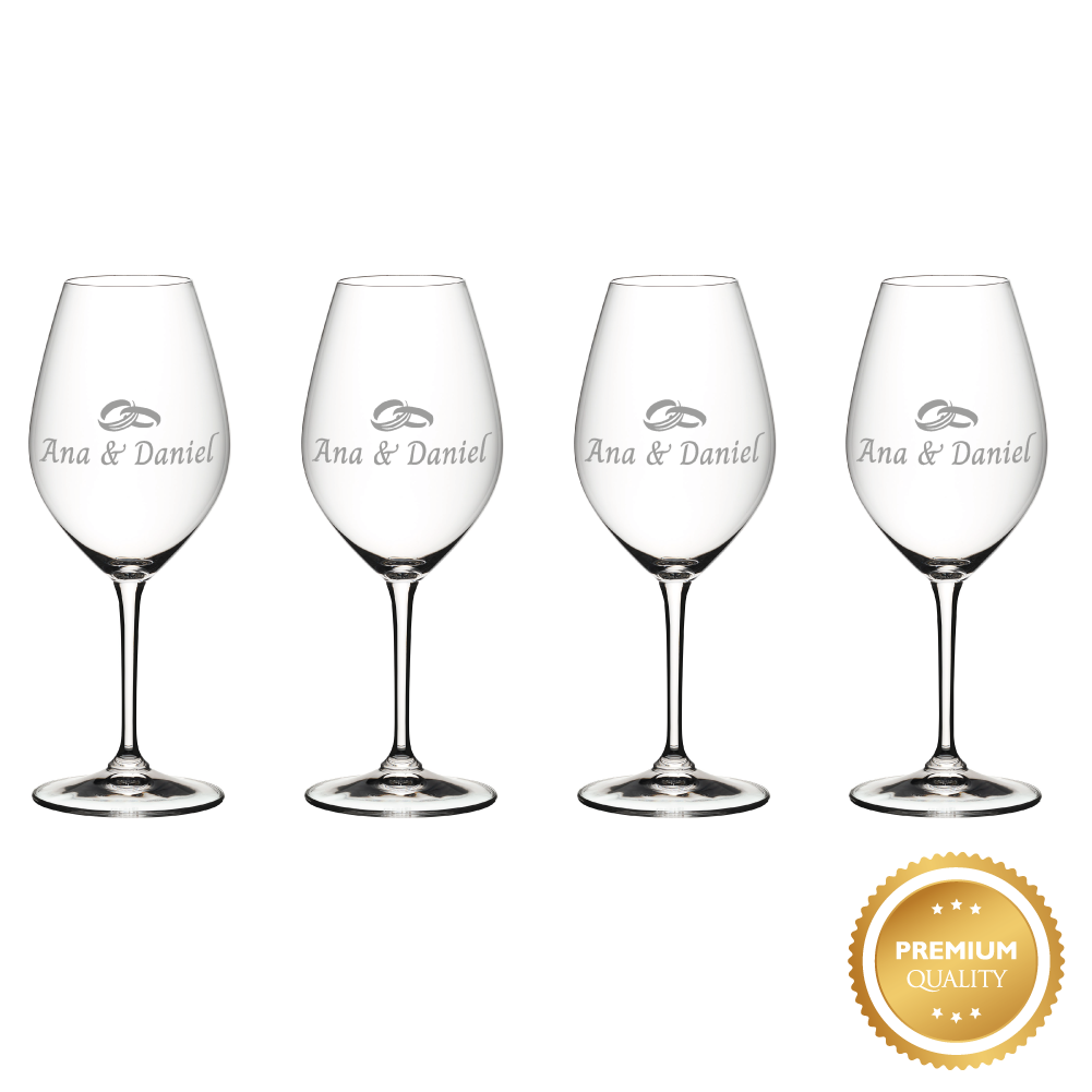 Pack de 4 de copas Riedel personalizadas para vino tinto